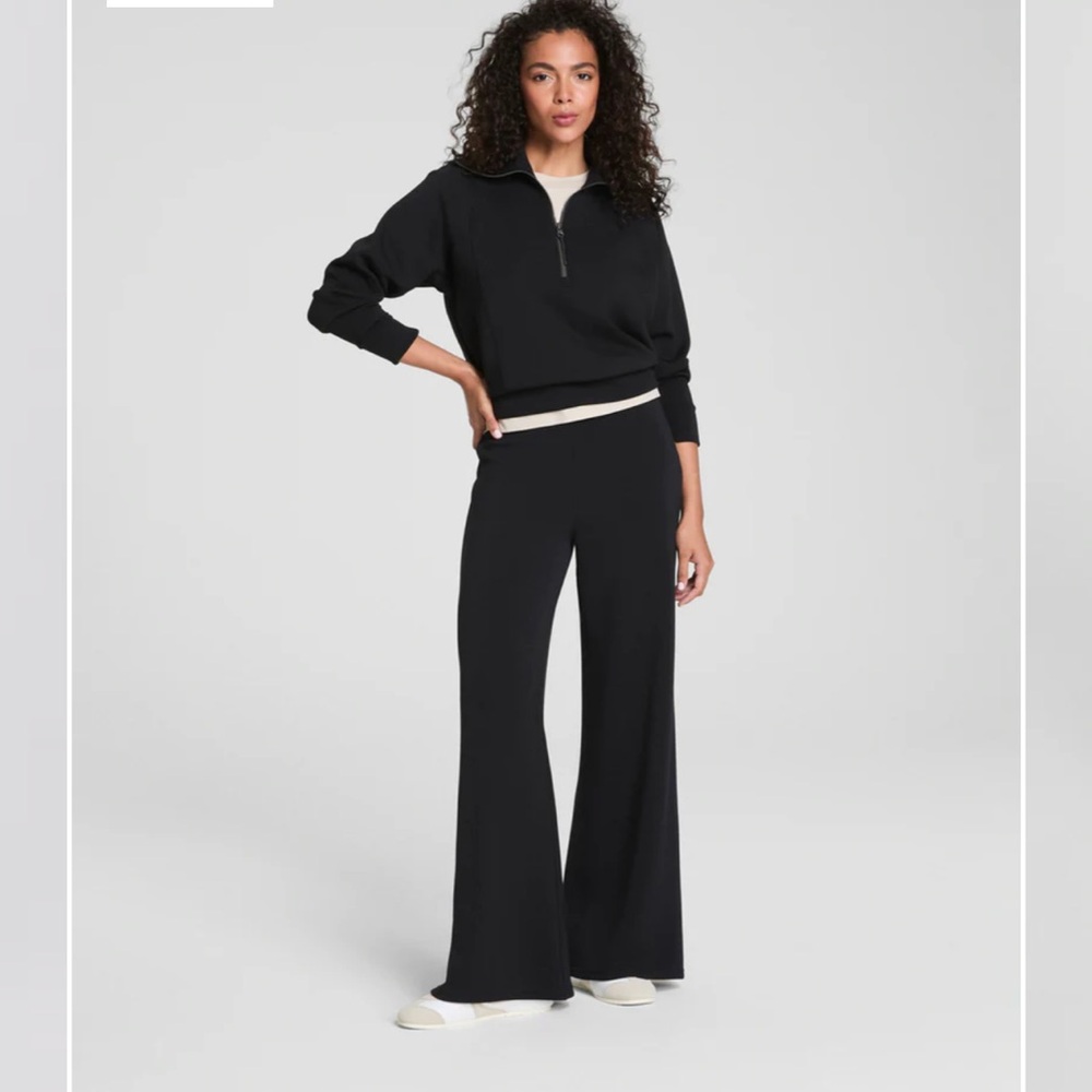 SPANX AirEssentials Black Wide Leg Pants